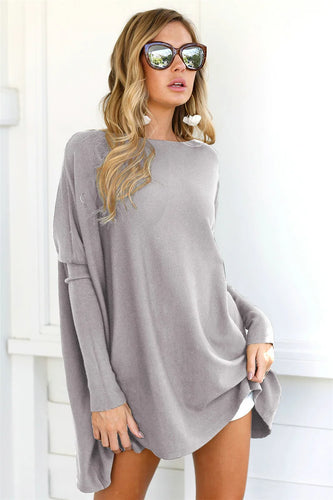 WW - Damen Oversized Rundhalsausschnitt Pullover