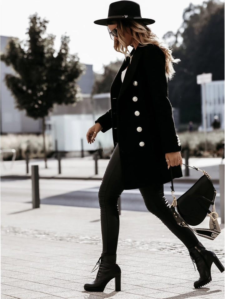 W&W Mode Solide Farbe Mantel Jacke