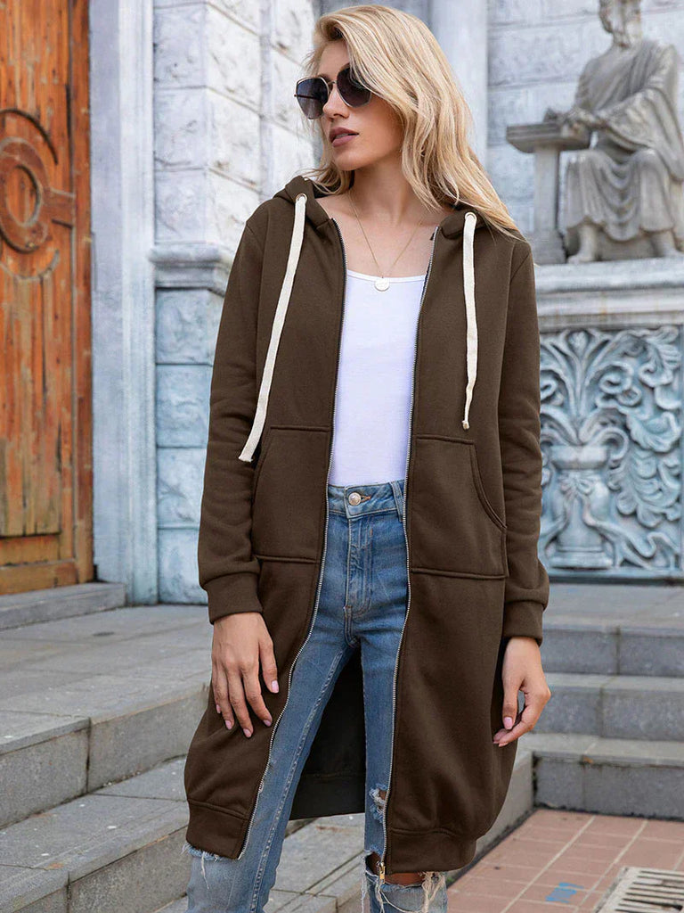 WW | Chic Lange Sweatshirt Jacke