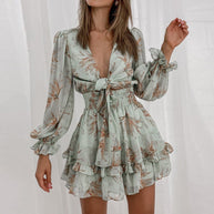 WW - Einfaches bedrucktes Chiffonkleid