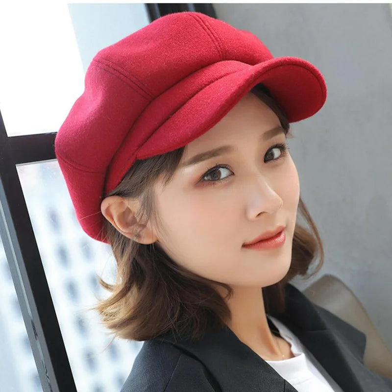 WW | Elegante Damen Newsboy Cap Für Jede Saison