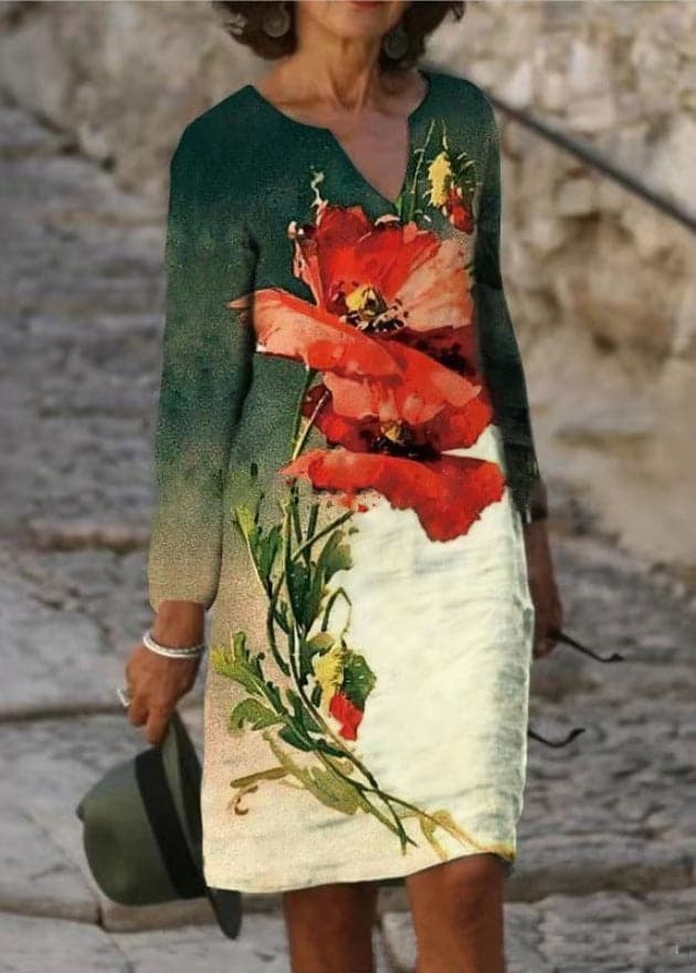 WW | Blumenreich leichtes Baumwollkleid für Damen