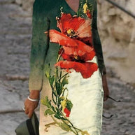 WW | Blumenreich leichtes Baumwollkleid für Damen