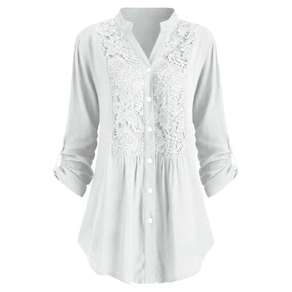 WW | Lange Bluse mit Spitzenmotiv für Damen