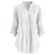 WW | Lange Bluse mit Spitzenmotiv für Damen