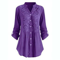WW | Lange Bluse mit Spitzenmotiv für Damen
