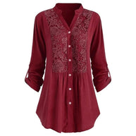 WW | Lange Bluse mit Spitzenmotiv für Damen