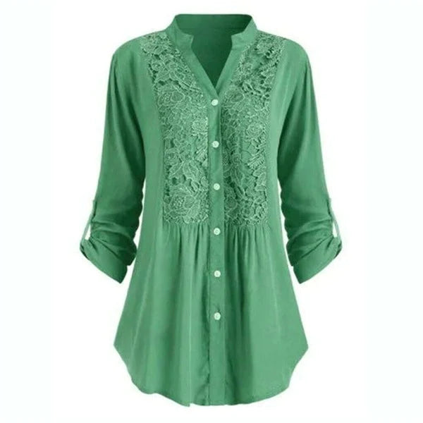 WW | Lange Bluse mit Spitzenmotiv für Damen
