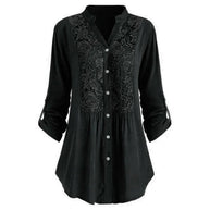 WW | Lange Bluse mit Spitzenmotiv für Damen