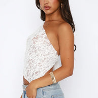 Damen-Spitzen-Top