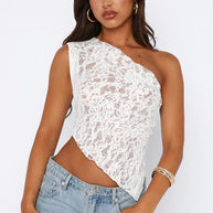 Damen-Spitzen-Top