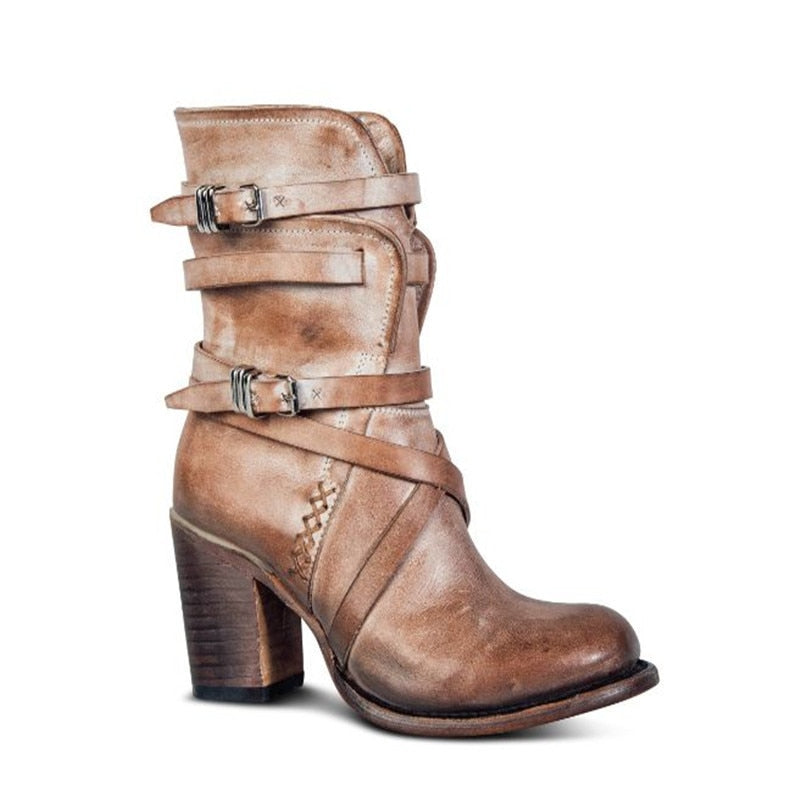 WOLFF - Damen Lederstiefel