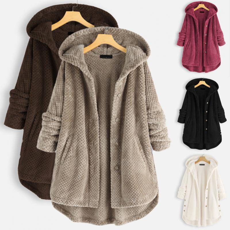 W&W Mode | Stylische, Superweiche Fleece-Kapuzenjacke