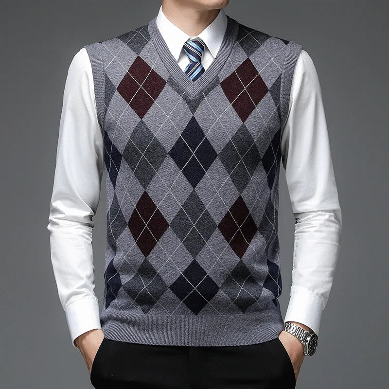 WW | Strickweste mit Argyle-Muster