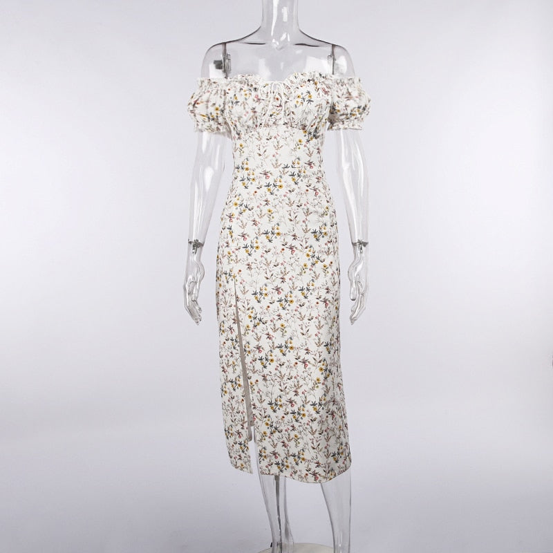 W&W Mode - Maxikleid mit puffärmel