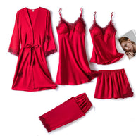 WW | Set aus Weichem Seidenpyjama