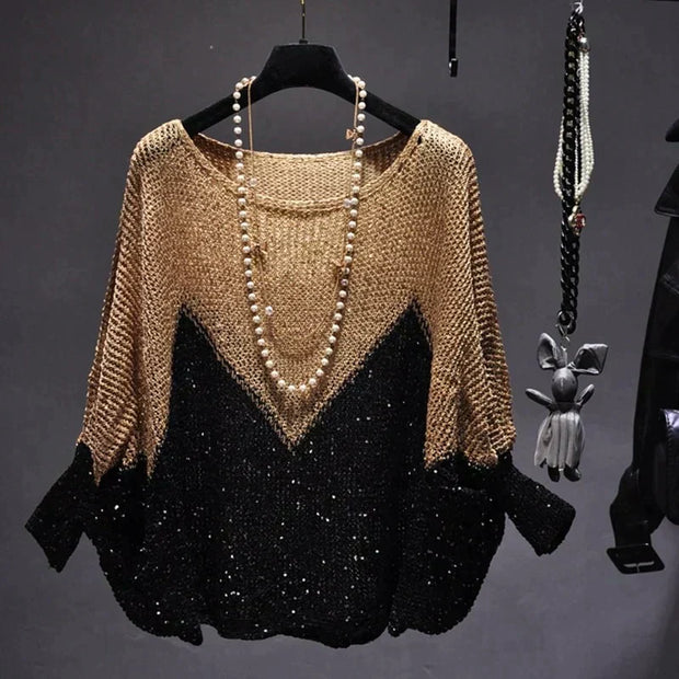 WW | Luxuriöser Paillettenpullover