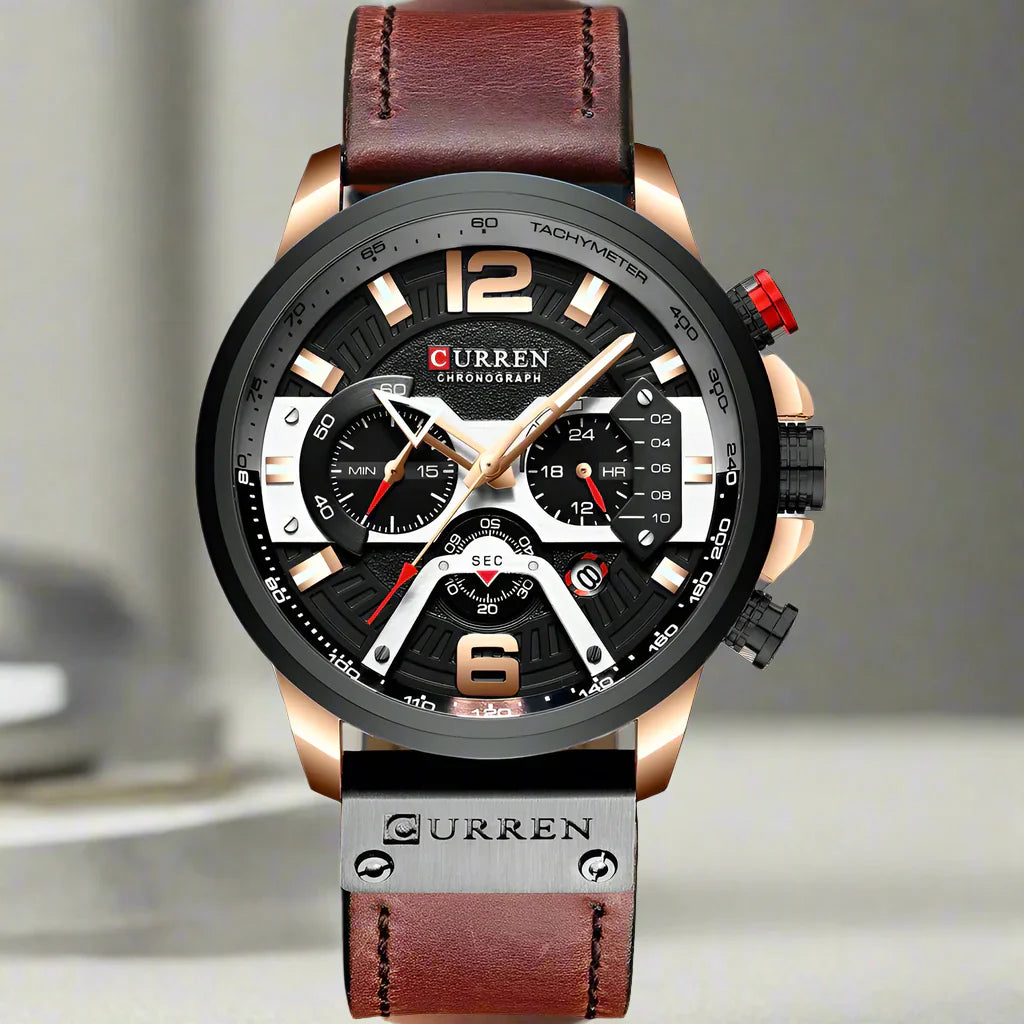 WW | Luxus Militär Leder Uhr Für Herren