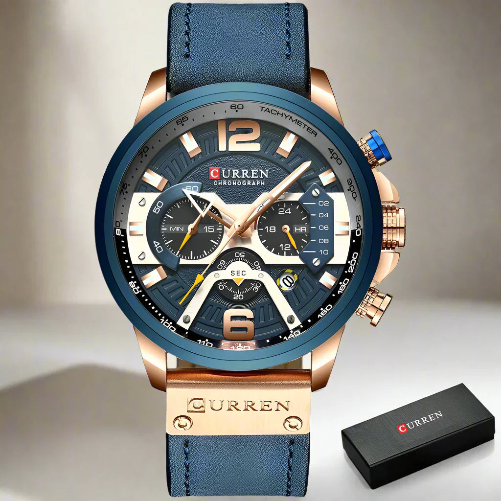 WW | Luxus Militär Leder Uhr Für Herren