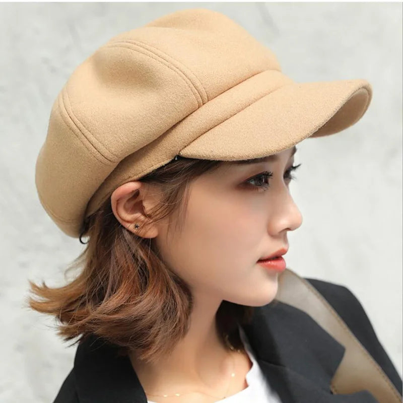 WW | Elegante Damen Newsboy Cap Für Jede Saison