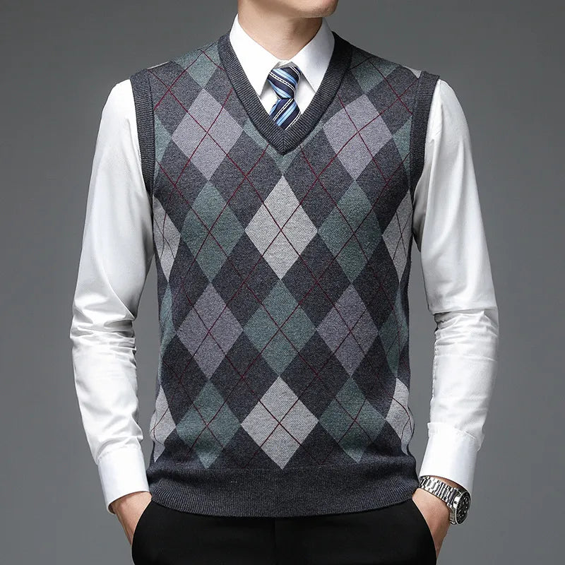 WW | Strickweste mit Argyle-Muster