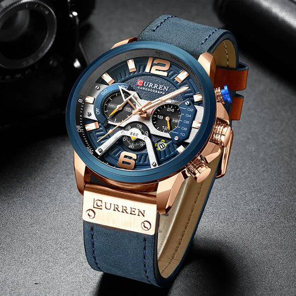 WW | Luxus Militär Leder Uhr Für Herren