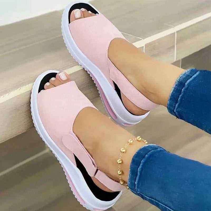 WW | Peeptoe-Sandalen mit Plateau für Damen