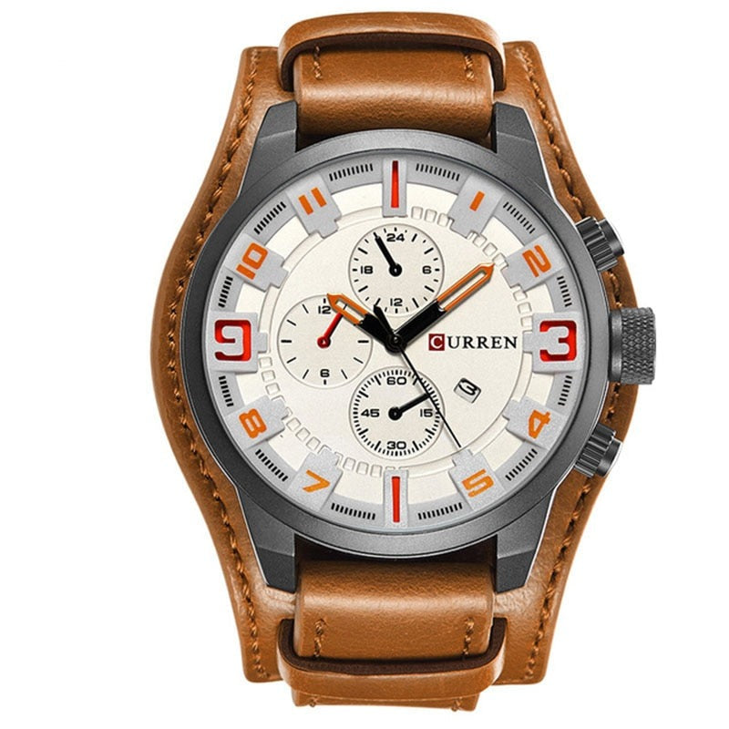 W&W Mode | Luxe Navigator Uhr Lederband