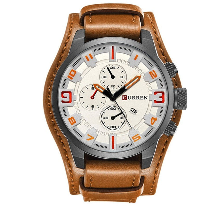 W&W Mode | Luxe Navigator Uhr Lederband