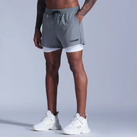 WW | Laufshorts Für Herren 2 in 1 Schnelltrocknend Für Joggen, Fitnessstudio Und Training Davorio
