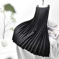 WW | Satin Plissee Rock Hohe Taille