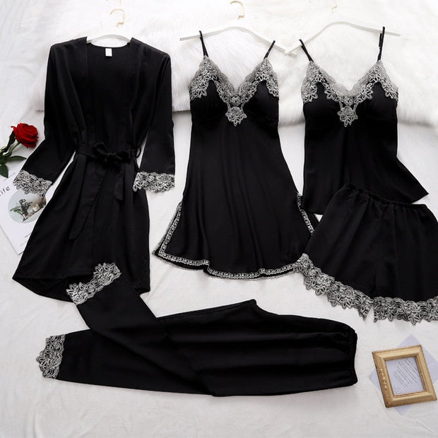 WW | Set aus Weichem Seidenpyjama