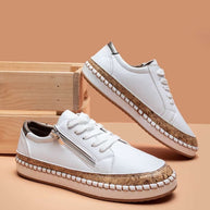 WW | Orthopädische Turnschuhe mit Blumendruck und Schnürsenkeln