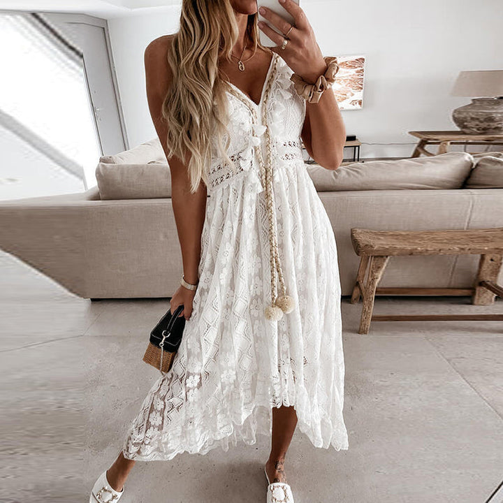 W&W Mode | Spitzen Boho Fließkleid
