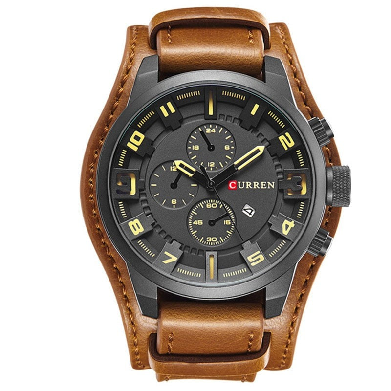 W&W Mode | Luxe Navigator Uhr Lederband