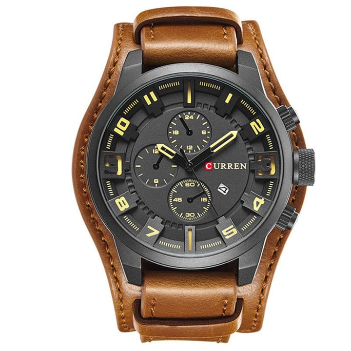 W&W Mode | Luxe Navigator Uhr Lederband