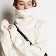 WW - Lockere Und Lässige Rollkragenpullover