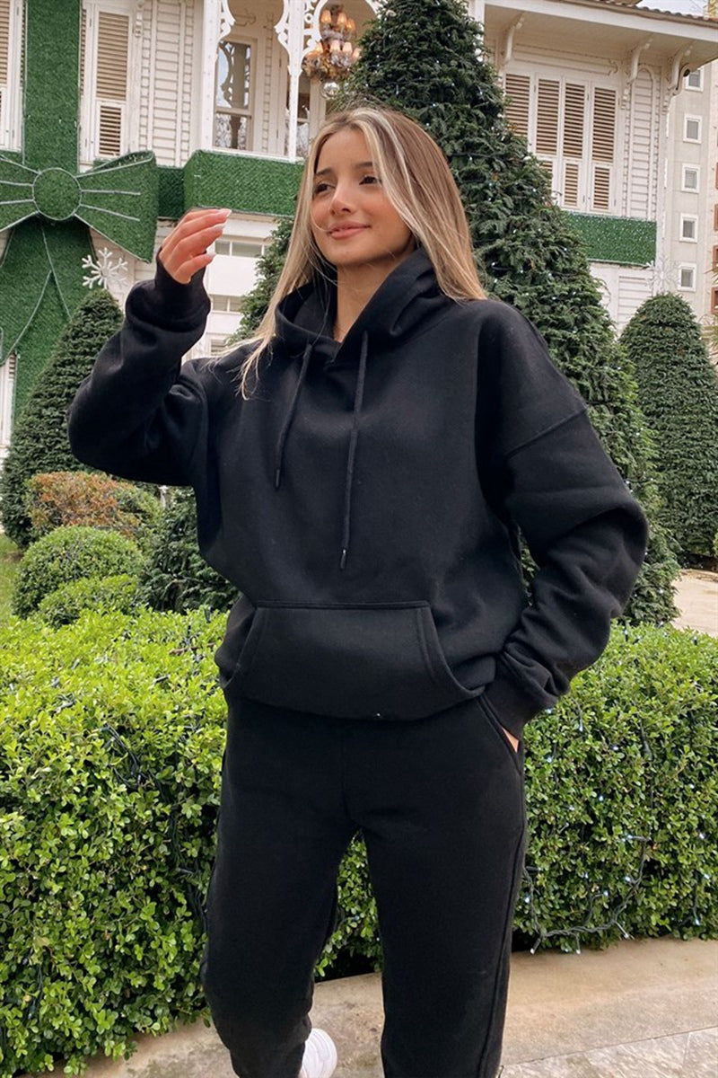 W&W Mode Kuschelige Damen-Set mit Hoodie und Sweatpants | Bequeme Pullover-Sweatshirts