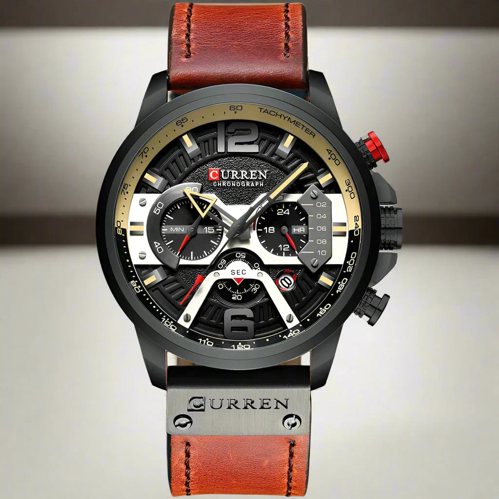 WW | Luxus Militär Leder Uhr Für Herren