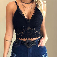 WW | Verführerisches Spitzen Bralette Crop Top