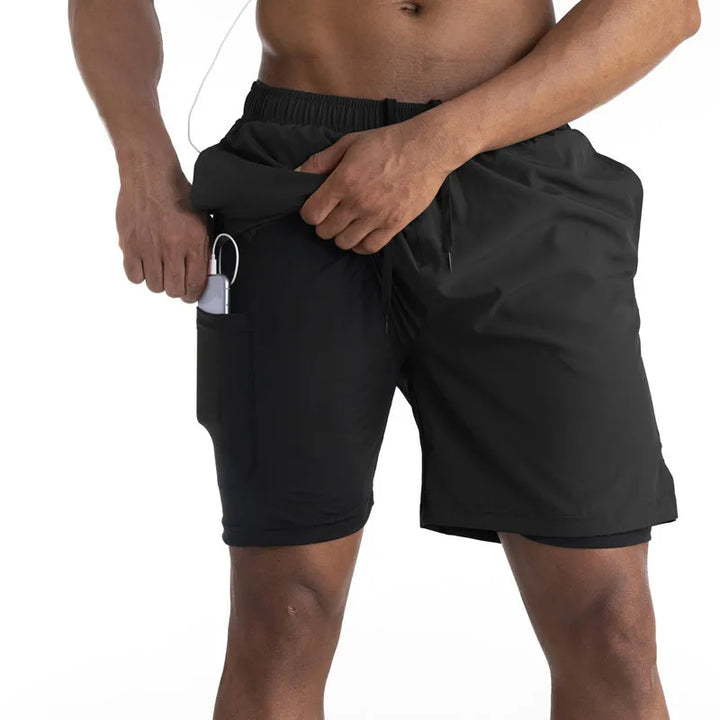 W&W Mode | 2 in 1 Laufshorts Mit Sicherer Tasche Leicht & Atmungsaktiv