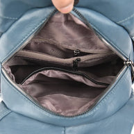 WW | Anti Diebstahl Rucksack Aus Leder Mit Reißverschluss Für Damen