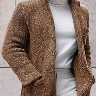 WW - Lässige Strickjacke mit hohem Ausschnitt