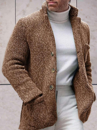WW - Lässige Strickjacke mit hohem Ausschnitt