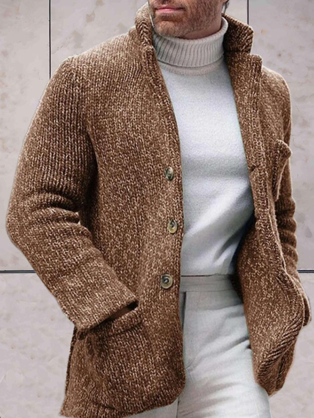 WW - Lässige Strickjacke mit hohem Ausschnitt