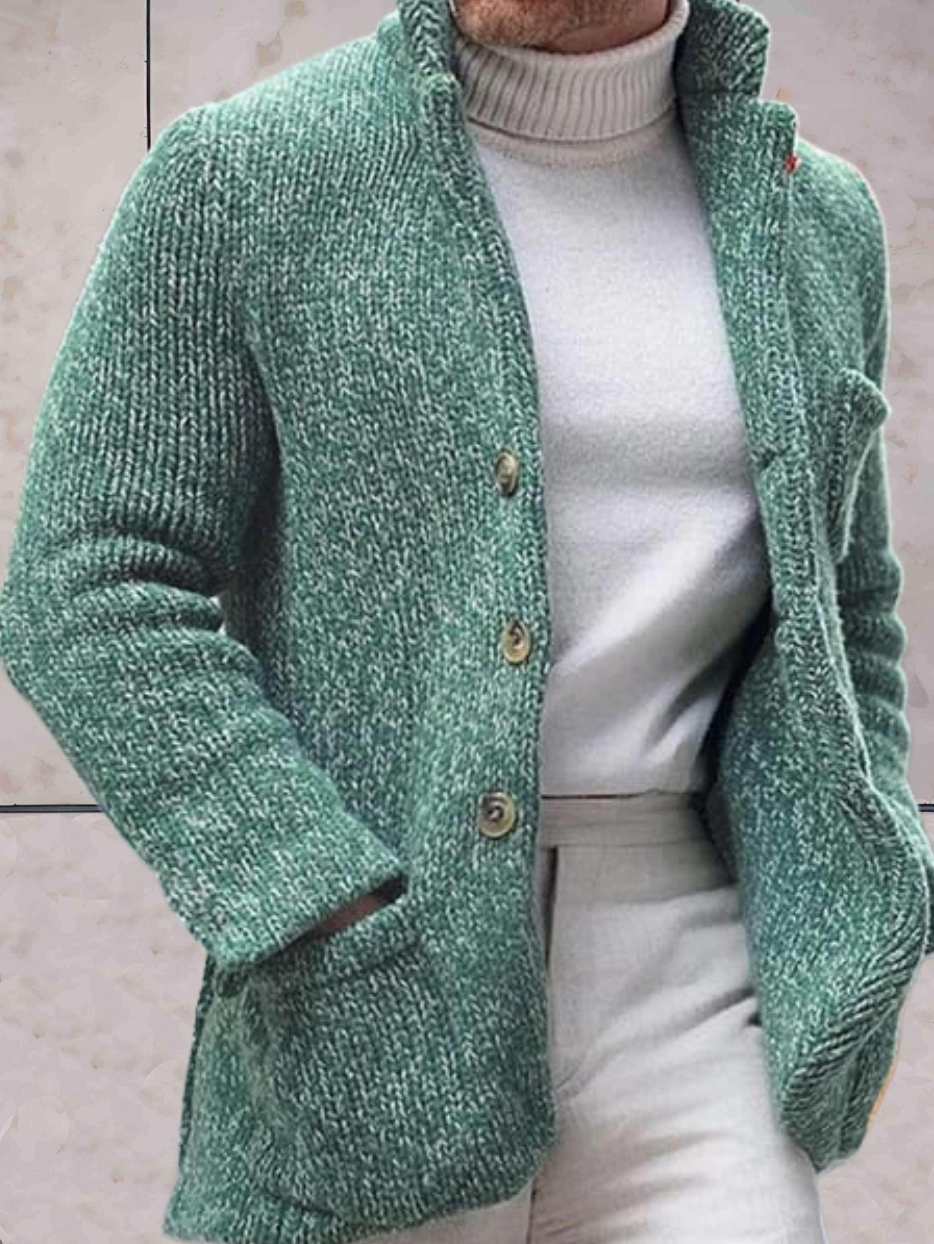 WW - Lässige Strickjacke mit hohem Ausschnitt