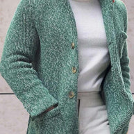 WW - Lässige Strickjacke mit hohem Ausschnitt