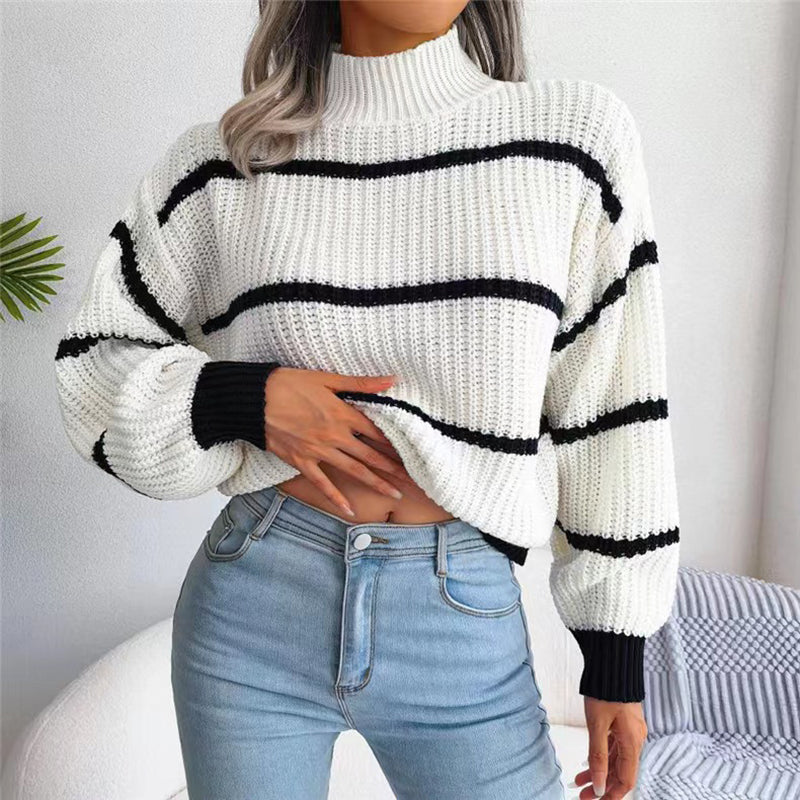 WW | Gestreifte Strickpullover Für Frauen
