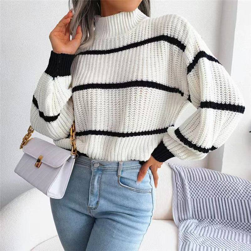 WW | Gestreifte Strickpullover Für Frauen
