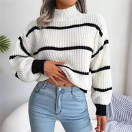WW | Gestreifte Strickpullover Für Frauen